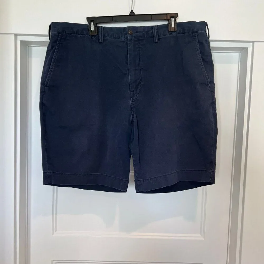 Polo Ralph Lauren Men Size 40 Navy Blue Cotton Stretch Classic Fit Chino Short